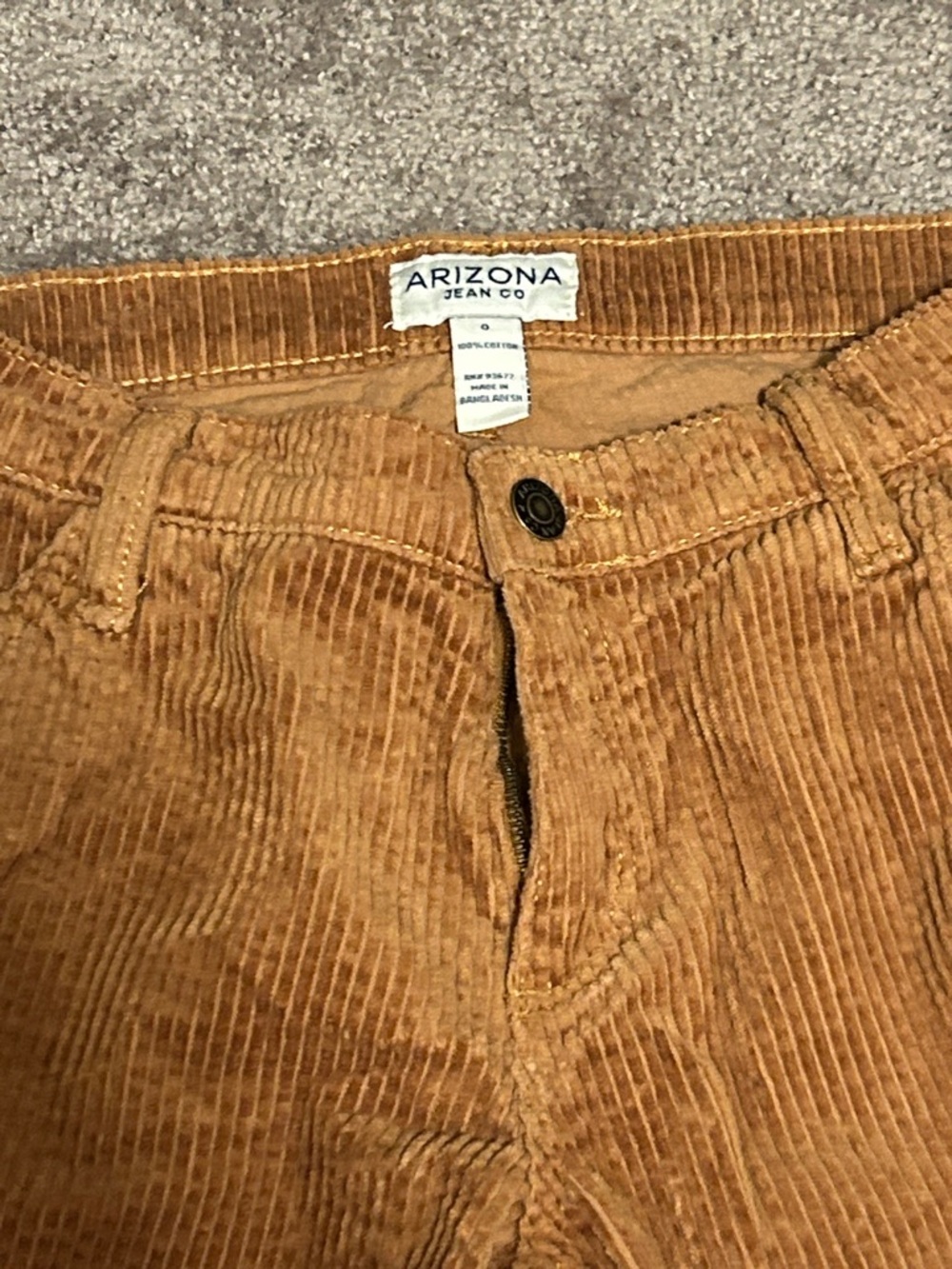 🌸Arizona Jean Company Women's Wide-Leg Corduroy Pants in Caramel Brown - Picture 3 of 4